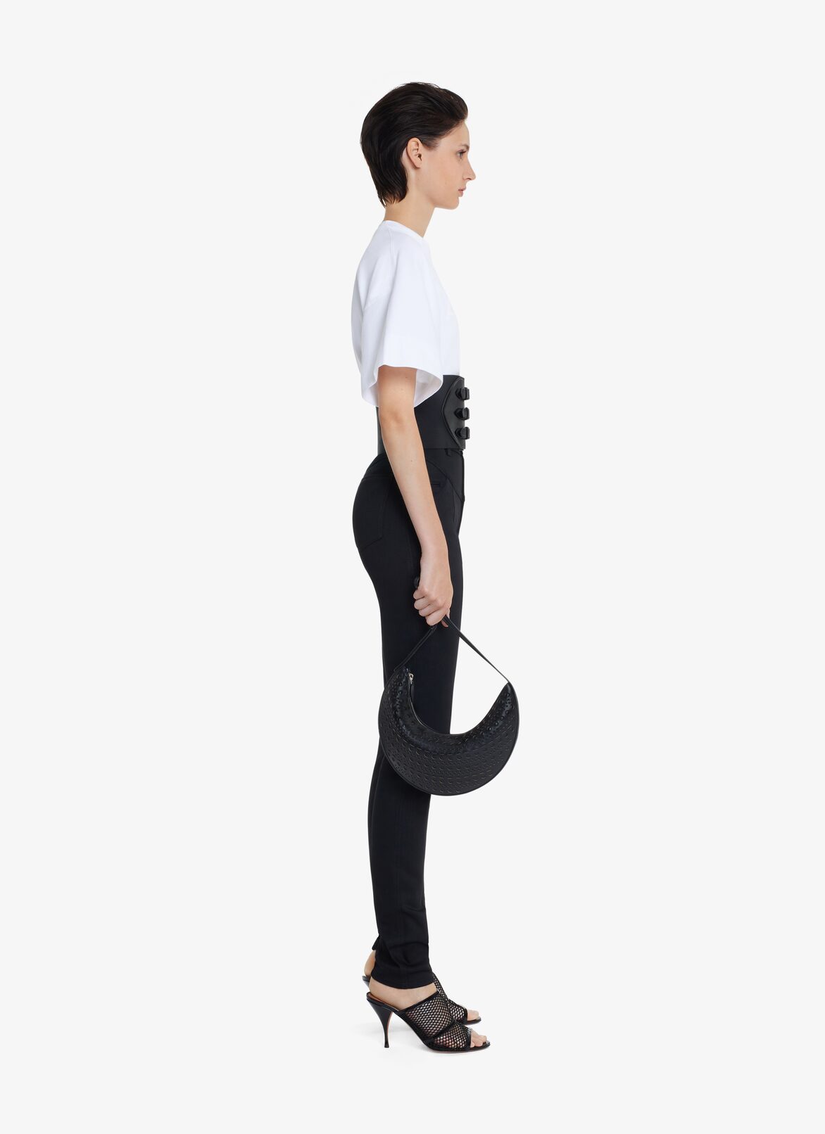 HIGH-RISE SKINNY DENIM JEANS ALAÏA BLACK HIGH-RISE SKINNY DENIM JEANS